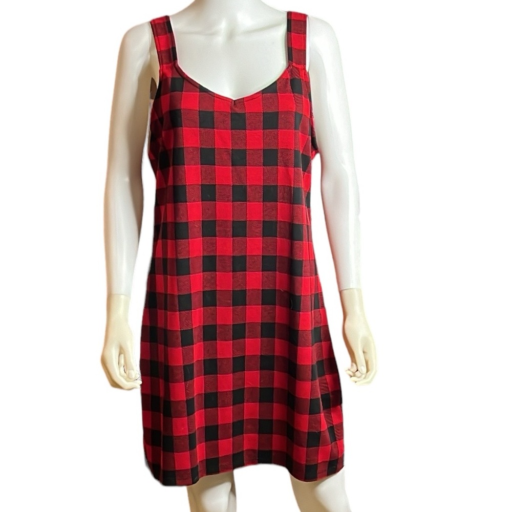 SO Buffalo Plaid Dress Size XL Sleeveless